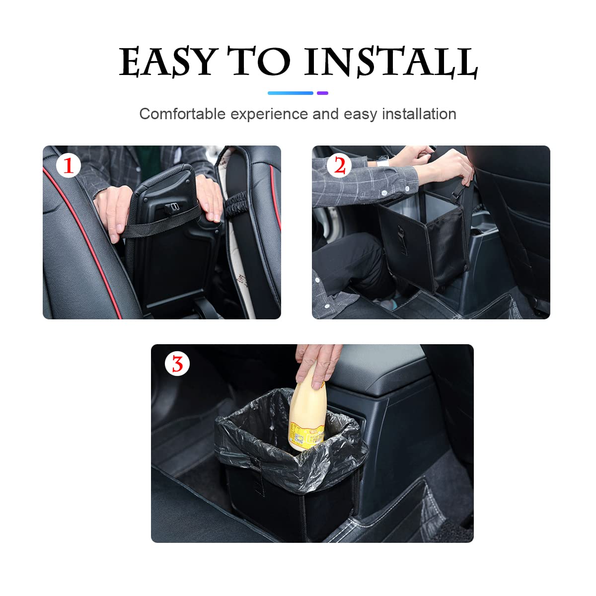 Foldable Car Trash Can Waterproof Leakproof Large