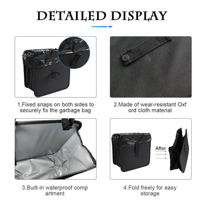 Foldable Car Trash Can Waterproof Leakproof Large