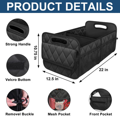 Deosk Car Trunk Organizer 50L Waterproof Black